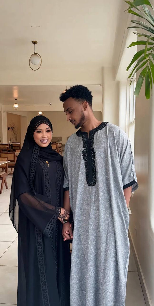 abaya homme et femme tendance 2025