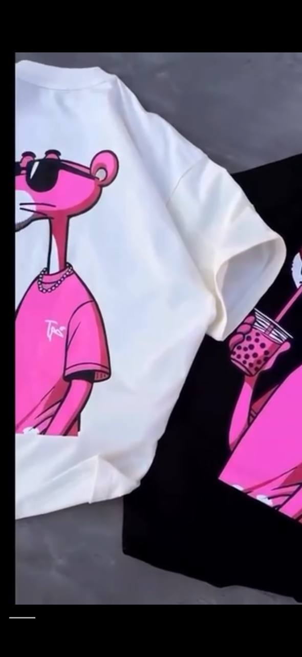 طقم تيشرتات عائلية Pink Panther – للأب، الأم، والأطفال